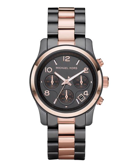 michael kors gunmetal watch womens